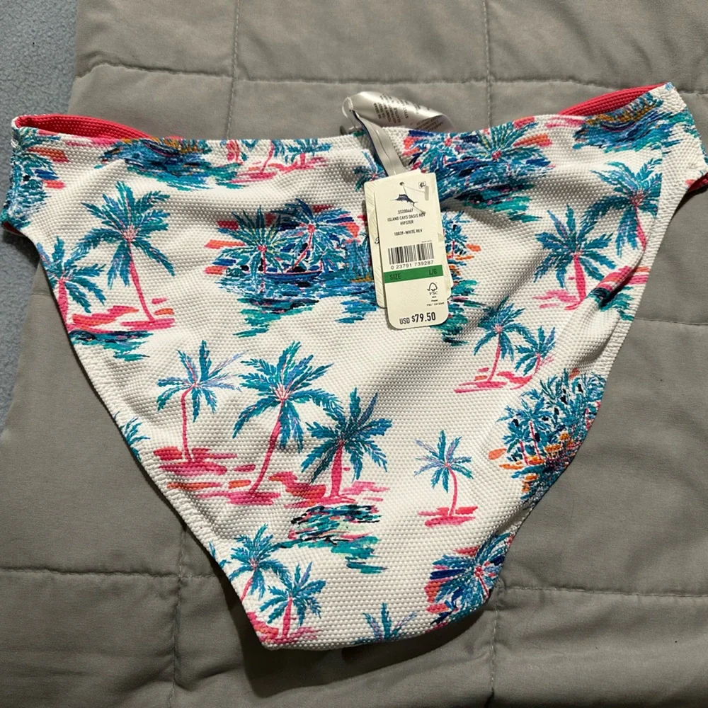 Tommy Bahama Island Cays Reversable Tropical Oasis Bikini Bottom - Picture 6 of 7